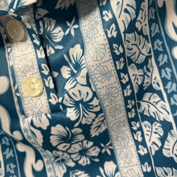 Retro Floral Patterned Blue Cottagecore Blouse Vintage 70’s Artsy Boho Sz M/L - Picture 2 of 5